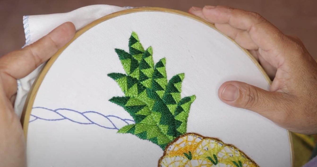 Como bordar una corona de PIÑA | BF 19