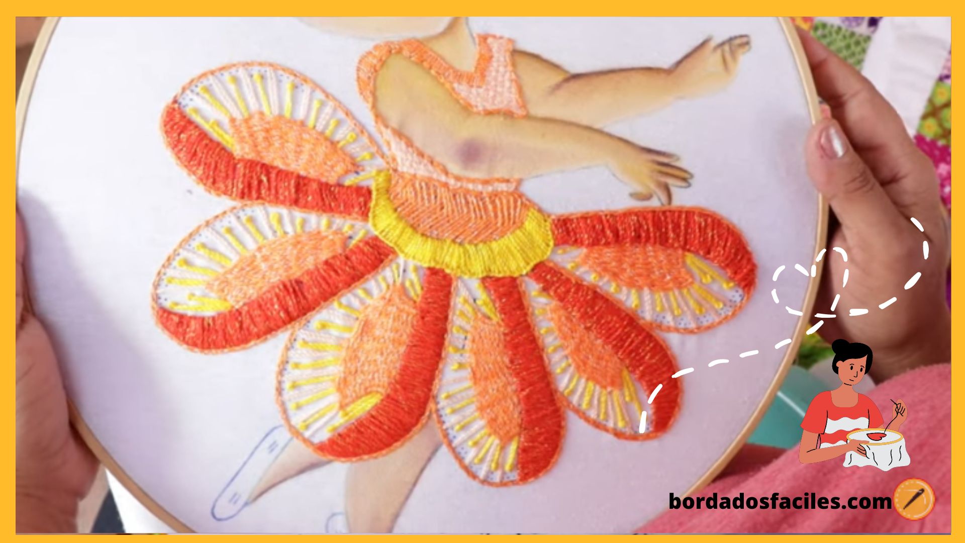 Bordado de falda de fantasía