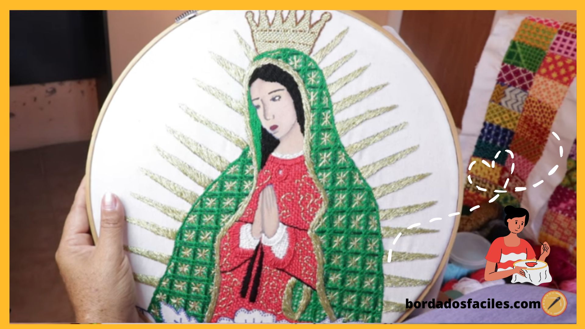 Bordado de la Virgen de Guadalupe