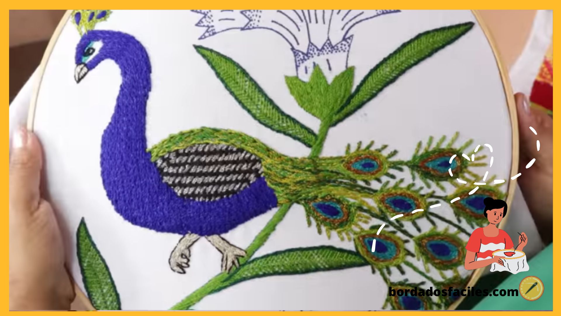 Bordado de pavo real