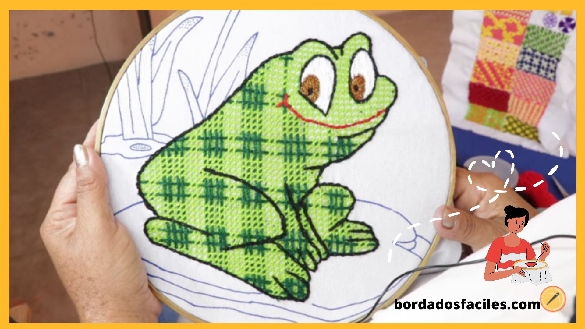 Bordado de rana