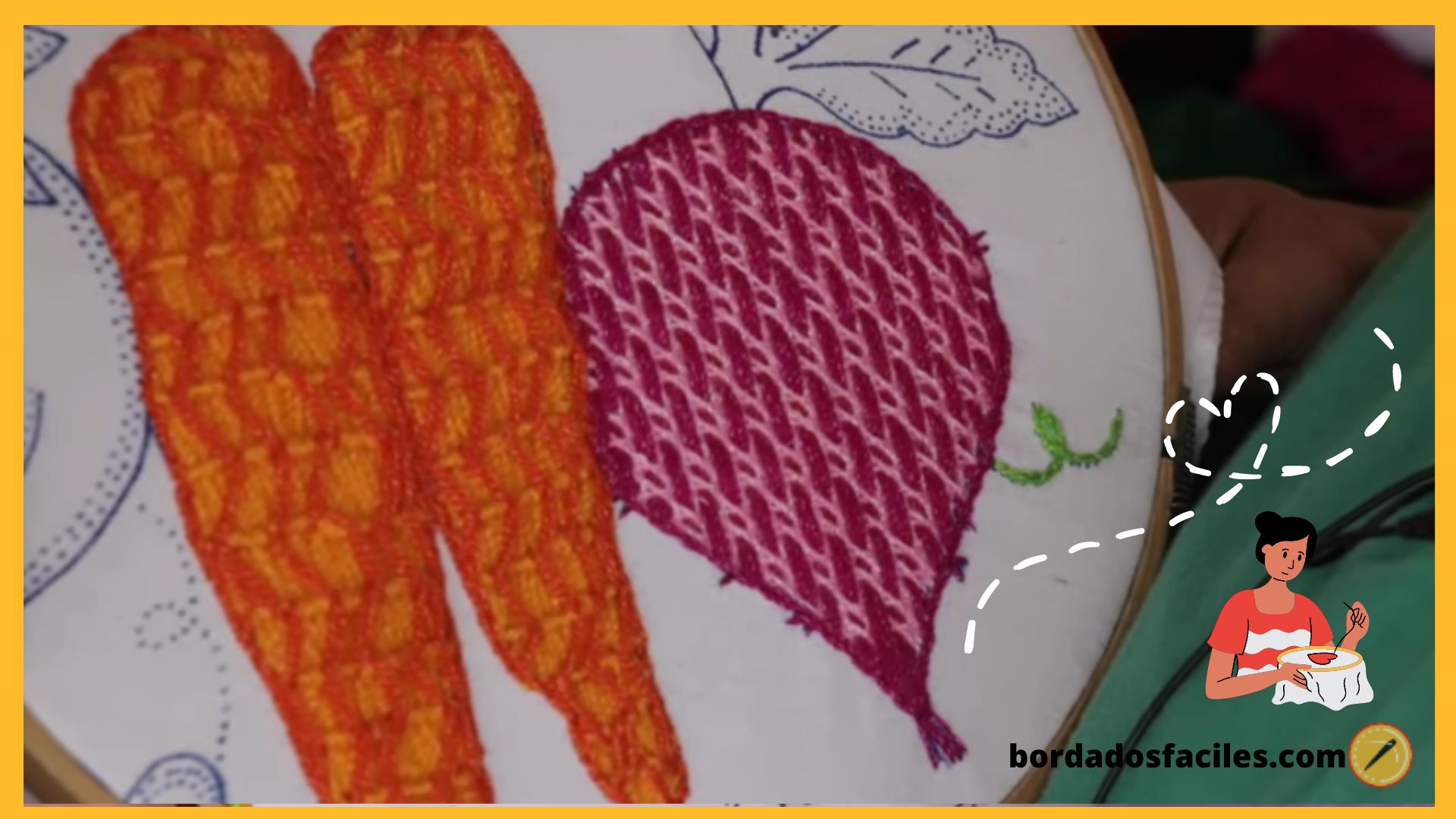 Rábano bordado fácil