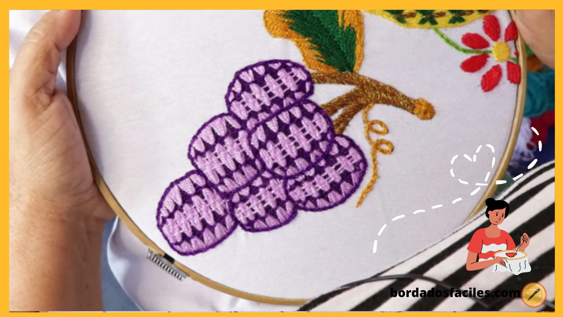Uvas bordadas