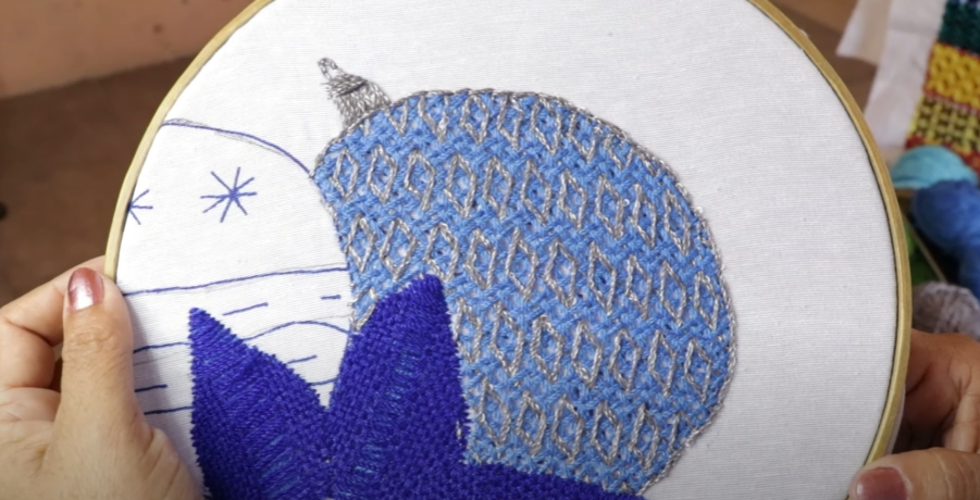 Cómo Bordar una Esfera Navideña