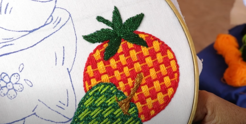 Cómo Bordar un Jitomate Paso a Paso