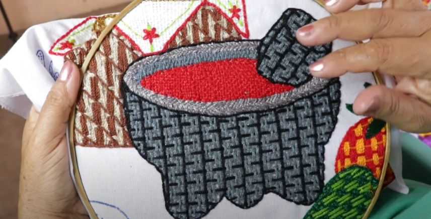 CREA esta FACIL PUNTADA para MOLCAJETE