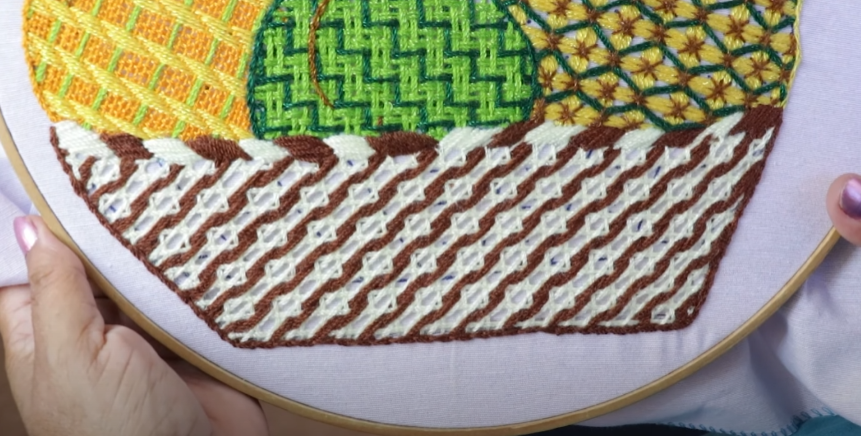 Cómo Bordar una Canasta de Frutas Paso a Paso