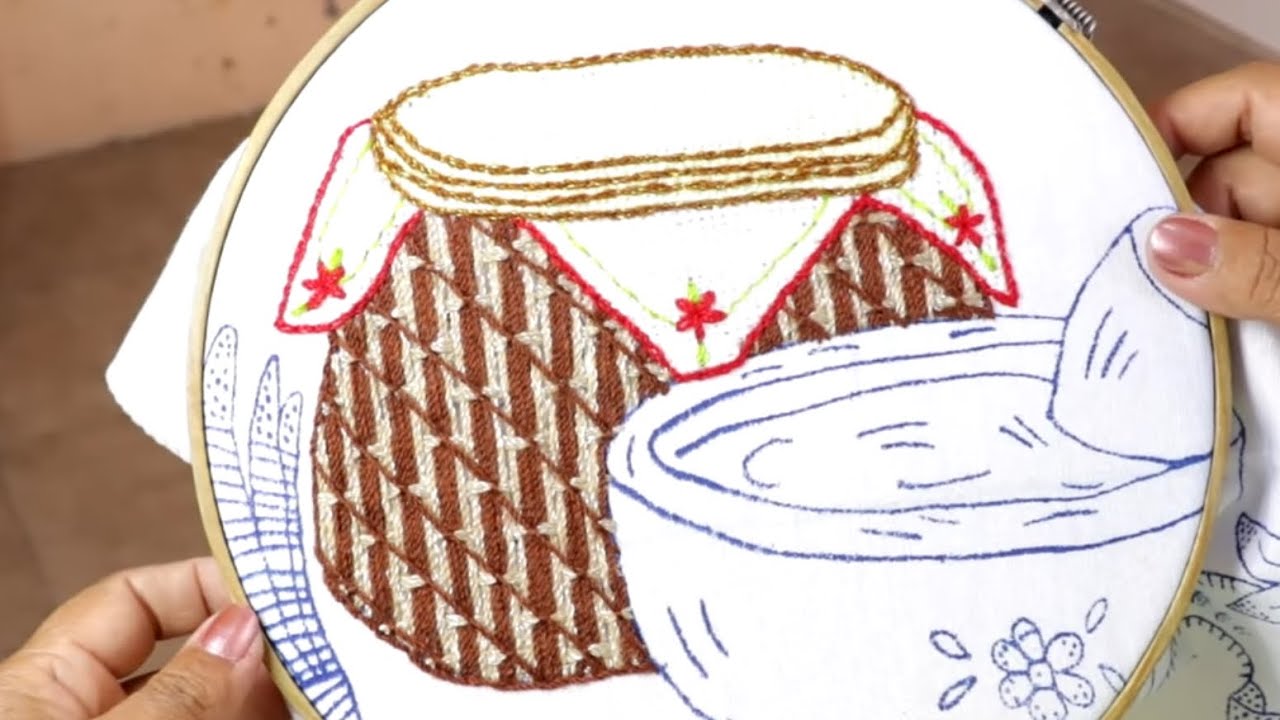 Cómo bordar un tortillero paso a paso