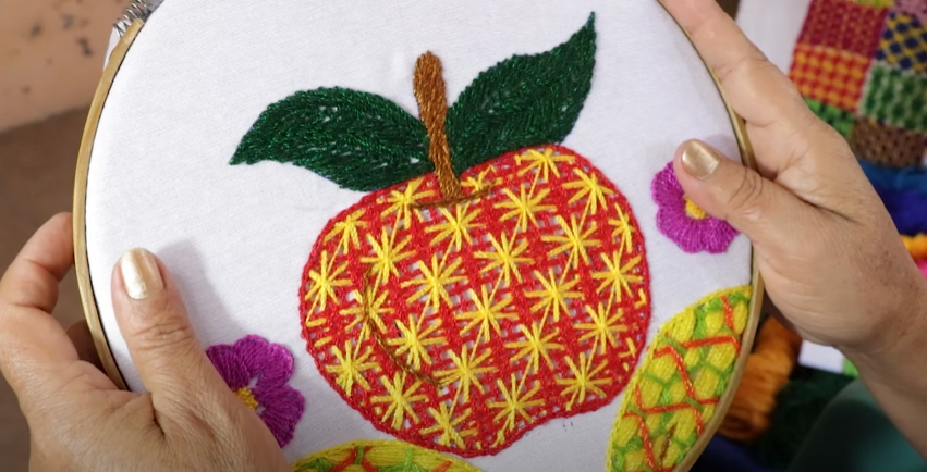 Cómo Bordar una Manzana con Petatillo Abierto: Guía Paso a Paso