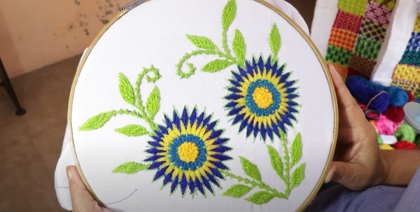 TUTORIAL PRECIOSA PUNTADA para BORDAR una FLOR!