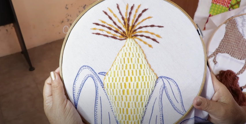 Cómo Bordar un Elote con Puntadas Fáciles